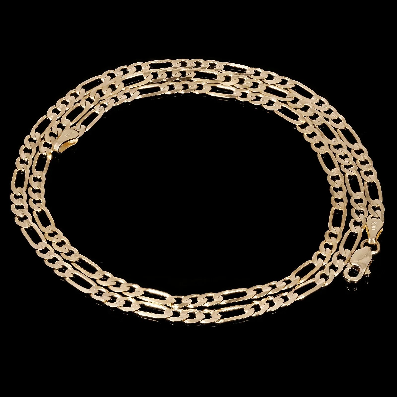 Italian 14k Yellow Gold Solid Figaro Chain Necklace 24" 2.3mm 5.5 grams - Jewelry Store by Erik Rayo