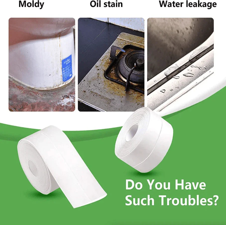 10.5FT PVC Self Adhesive Caulk Sealing Strip Tape For Kitchen Wall Sink Toilet - Jewelry Store by Erik Rayo