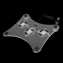 Load image into Gallery viewer, 3 Fans USB Cooler Cooling Pad Stand LED Light Radiator For Laptop PC Notebook
