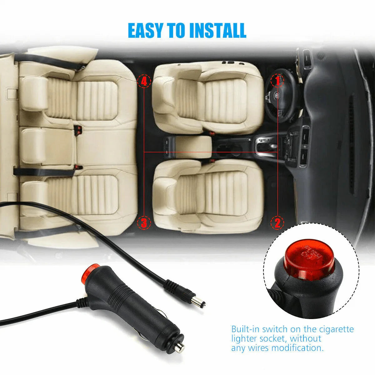 4X 48LED RGB Car Interior Atmosphere Light Strip Bar Bluetooth APP Music Control - Jewelry Store by Erik Rayo