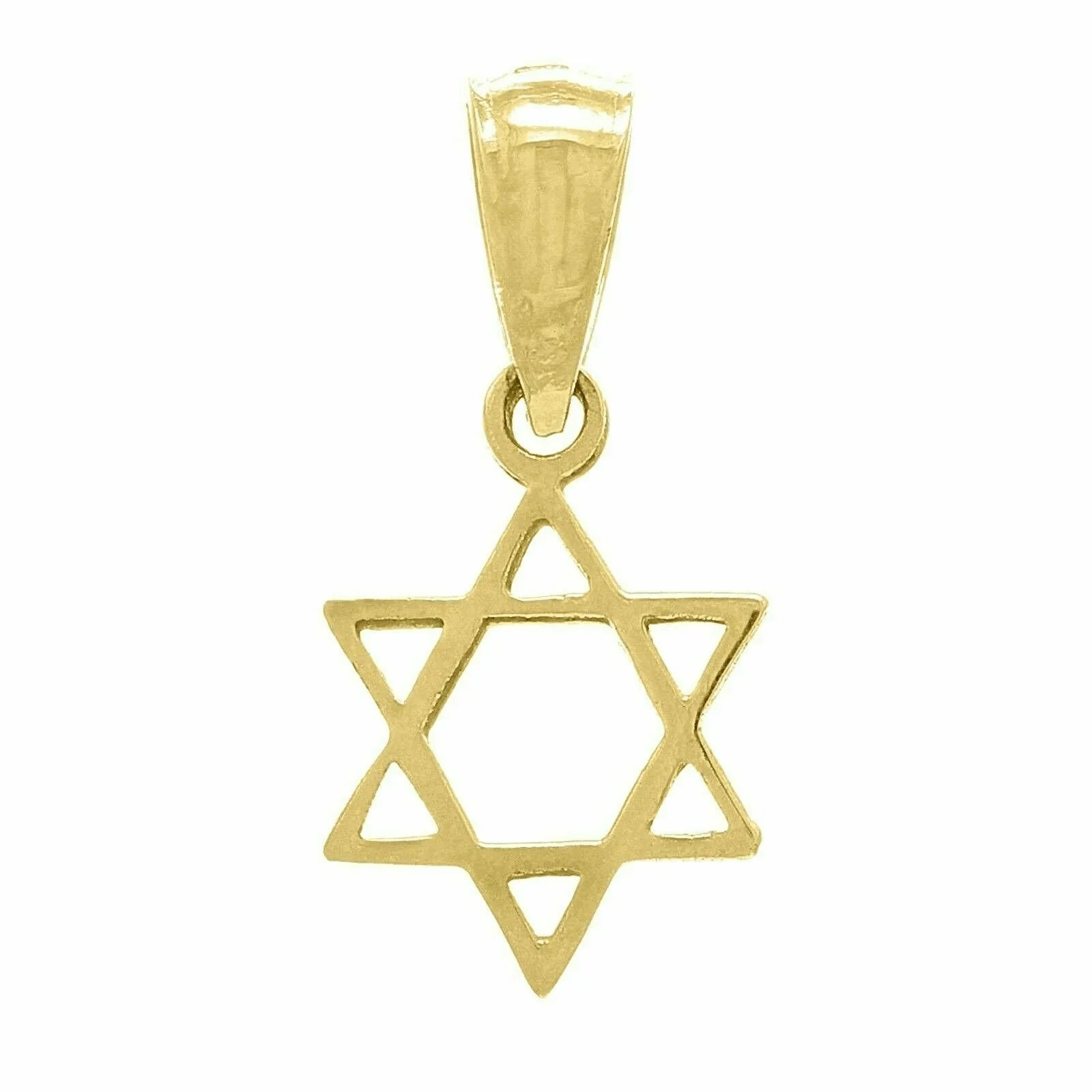 14k Yellow Gold Solid Small Jewish Star of David Charm Pendant 0.5 gram - Jewelry Store by Erik Rayo