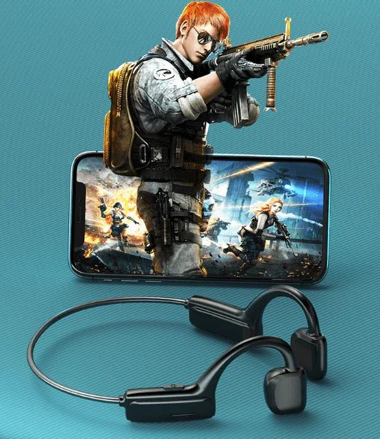 Bone Conduction Headphones Bluetooth 5.1 Wireless Earbuds Outdoor Sport Headset - Jewelry Store by Erik Rayo