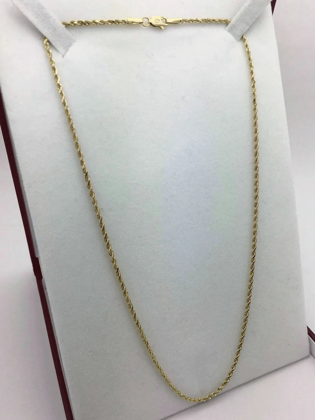 14k Yellow Gold Solid Diamond Cut Rope Chain Necklace 16" 2mm 6 grams - Jewelry Store by Erik Rayo