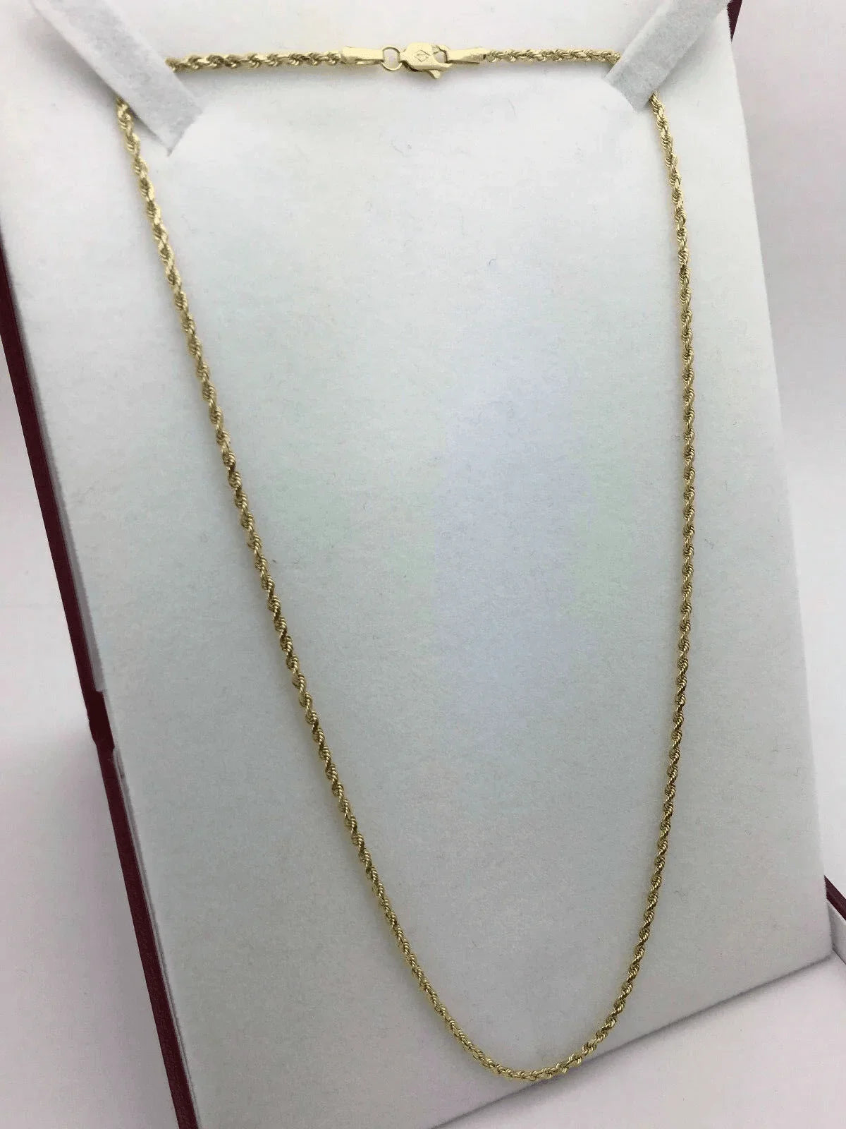 14k Yellow Gold Solid Diamond Cut Rope Chain Necklace 16" 2mm 6 grams - Jewelry Store by Erik Rayo