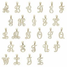 Load image into Gallery viewer, 14k Yellow or White Gold Initial Letter A Alphabet A-Z Charm Pendant
