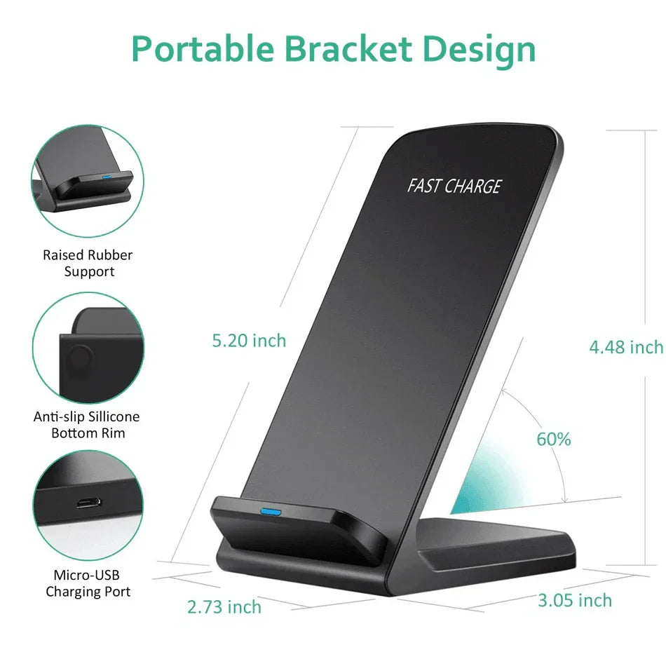 Qi Wireless Fast Charger Charging Pad Stand Dock For Samsung Galaxy iPhone Phone - Jewelry Store by Erik Rayo