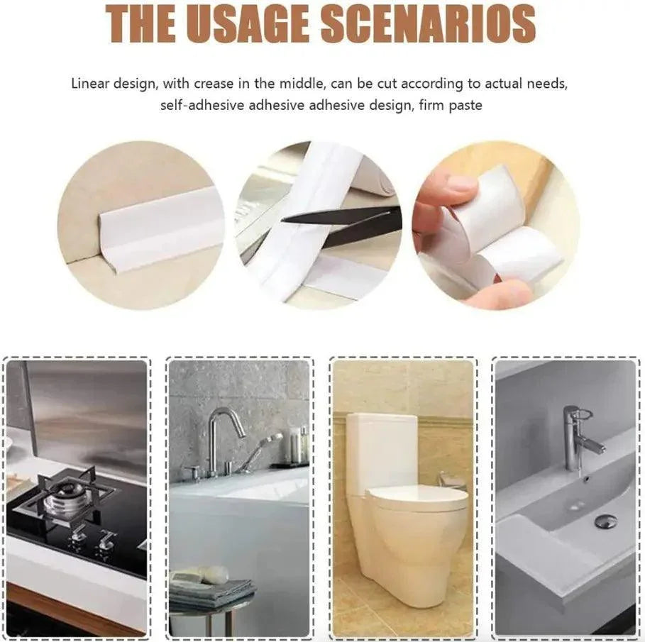 10.5FT PVC Self Adhesive Caulk Sealing Strip Tape For Kitchen Wall Sink Toilet - Jewelry Store by Erik Rayo