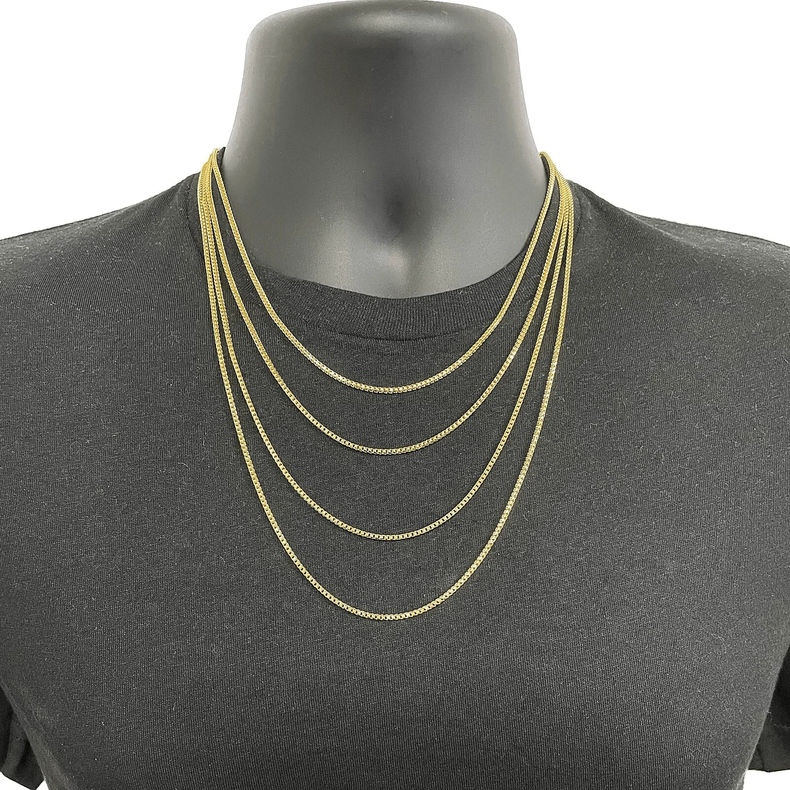 Italian 14k Yellow Gold Solid Diamond Cut Franco Chain Necklace 22" 2mm 12.4gram - Jewelry Store by Erik Rayo