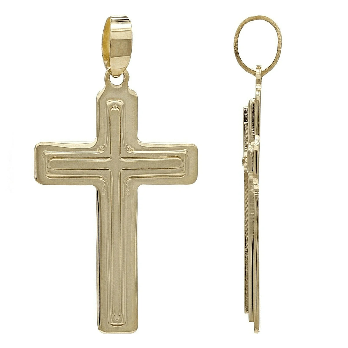 14k Yellow Gold Traditional Cross Religious Charm Pendant 1.4 grams - Jewelry Store by Erik Rayo