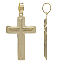 Load image into Gallery viewer, 14k Yellow Gold Traditional Cross Religious Charm Pendant 1.4 grams
