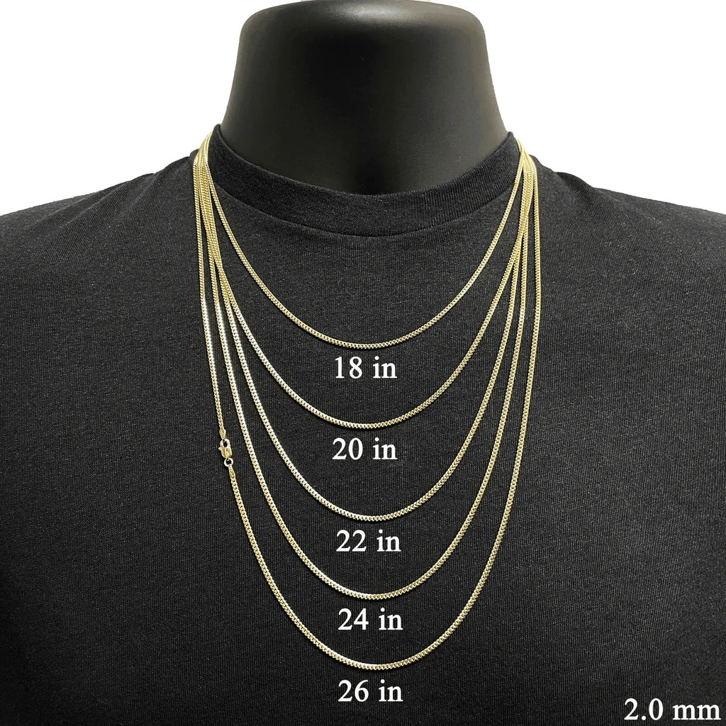 Italian 14k Yellow Gold Solid Miami Cuban Chain Necklace 2mm 20" 6.7 grams - Jewelry Store by Erik Rayo
