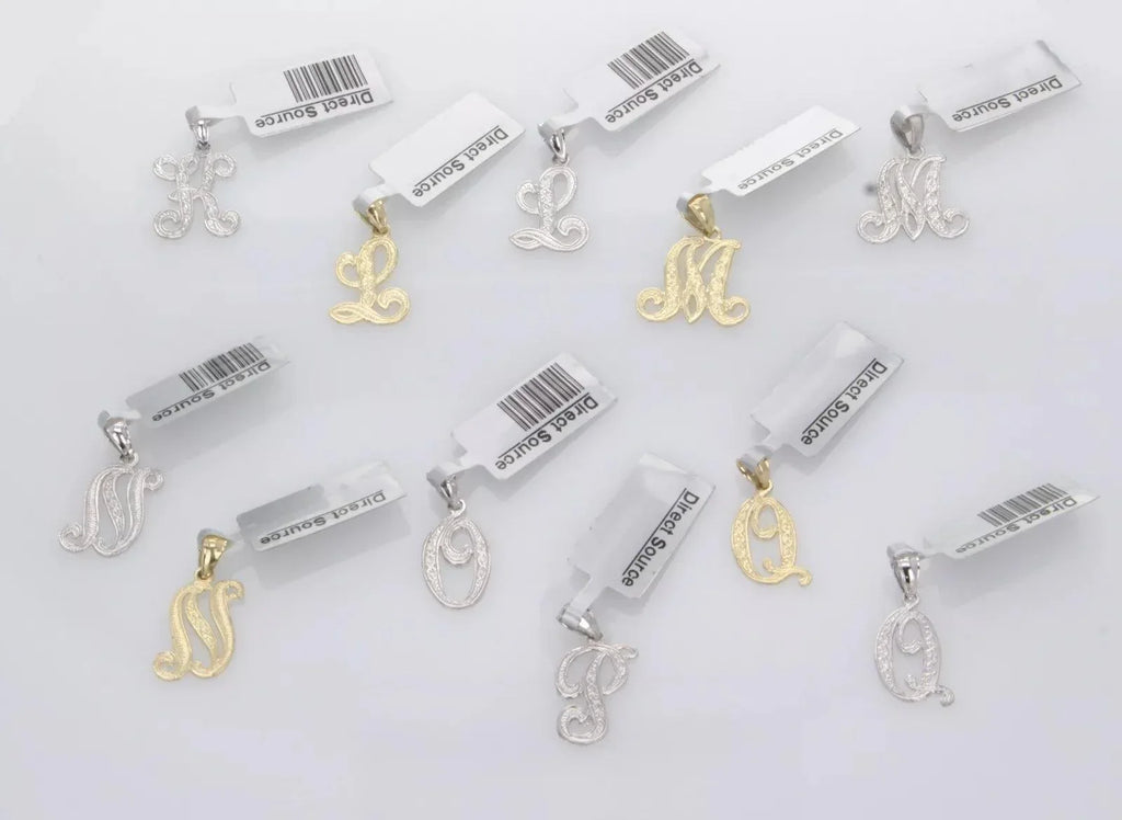 14k Yellow or White Gold Initial Letter N Alphabet A-Z Charm Pendant - Jewelry Store by Erik Rayo