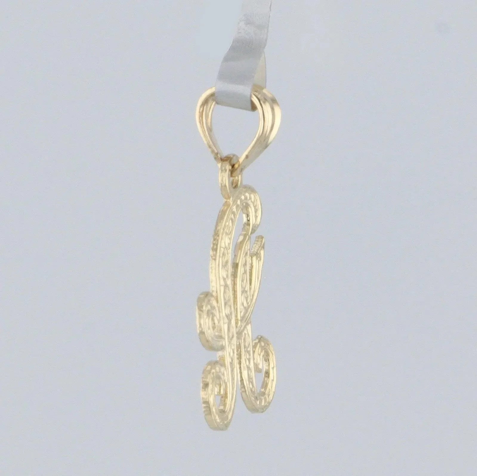 14k Yellow or White Gold Initial Letter F Alphabet A-Z Charm Pendant - Jewelry Store by Erik Rayo