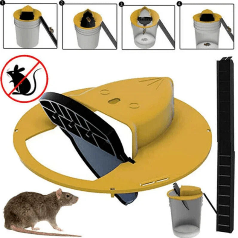 Mouse Rat Trap Flip & Slide Mouse Trap Bucket Catcher Mousetrap Slide Bucket Lid - Jewelry Store by Erik Rayo