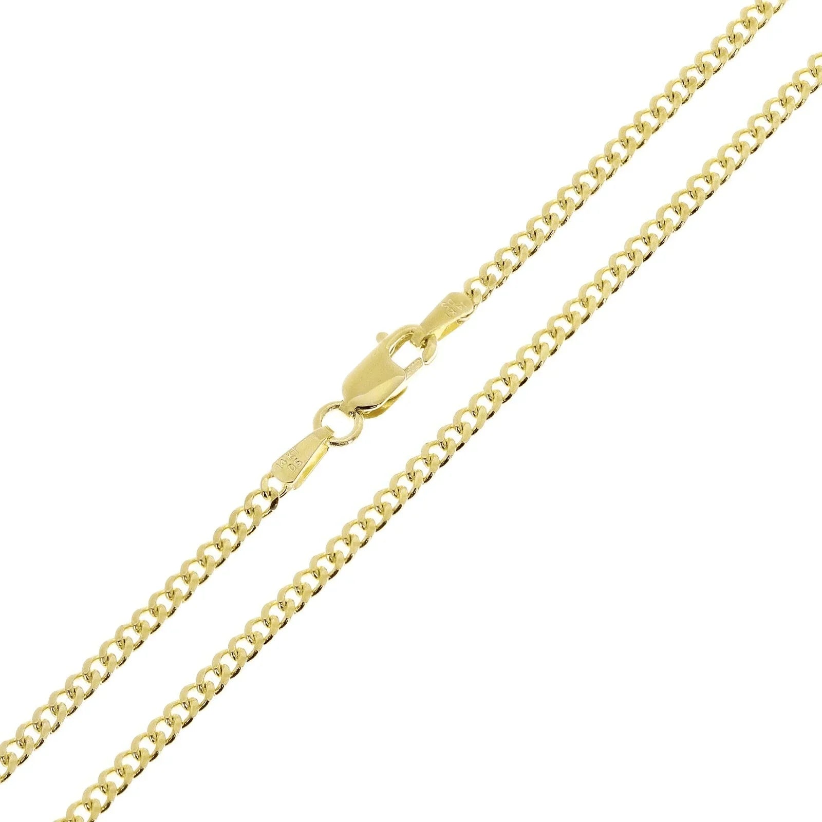 Italian 14k Yellow Gold Miami Cuban Link Chain Necklace 20" 2mm 6.2 grams - Jewelry Store by Erik Rayo