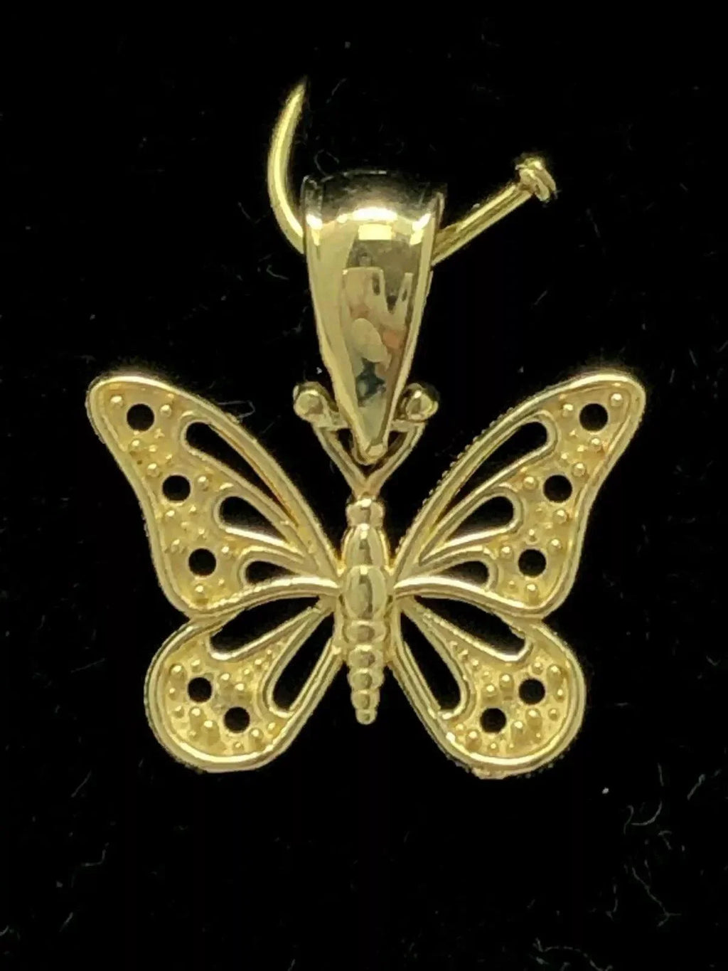 14k Yellow White or Rose Gold Butterfly Charm Pendant - Jewelry Store by Erik Rayo