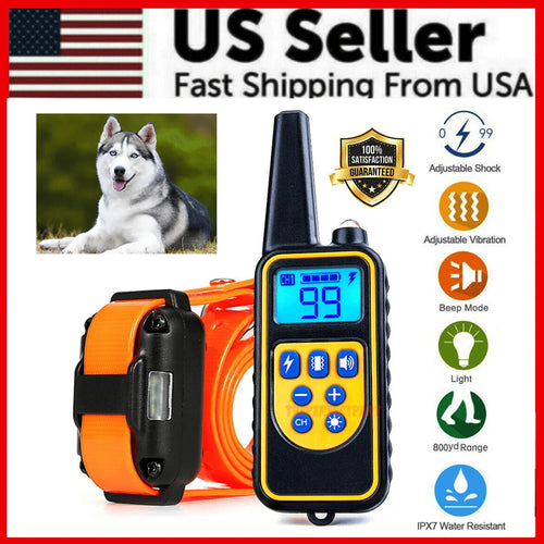 2700 FT Remote Dog Shock Training Collar Rechargeable Waterproof LCD Pet Trainer - Jewelry Store by Erik Rayo