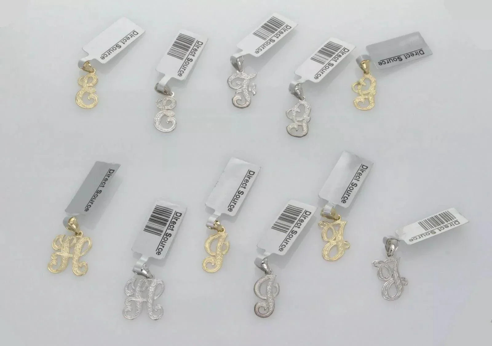 14k Yellow or White Gold Initial Letter C Alphabet A-Z Charm Pendant - Jewelry Store by Erik Rayo