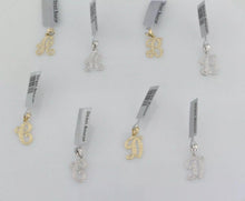 Load image into Gallery viewer, 14k Yellow or White Gold Initial Letter M Alphabet A-Z Charm Pendant
