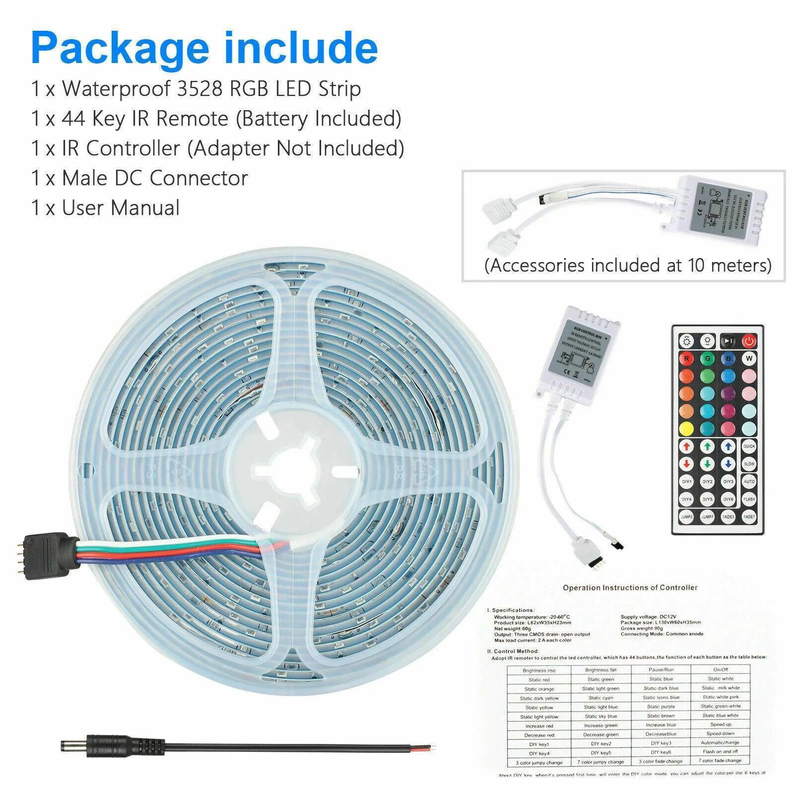 32FT LED Strip Lights Remote Control Bedroom Waterproof for Indoor Outdoor Use - Jewelry Store by Erik Rayo