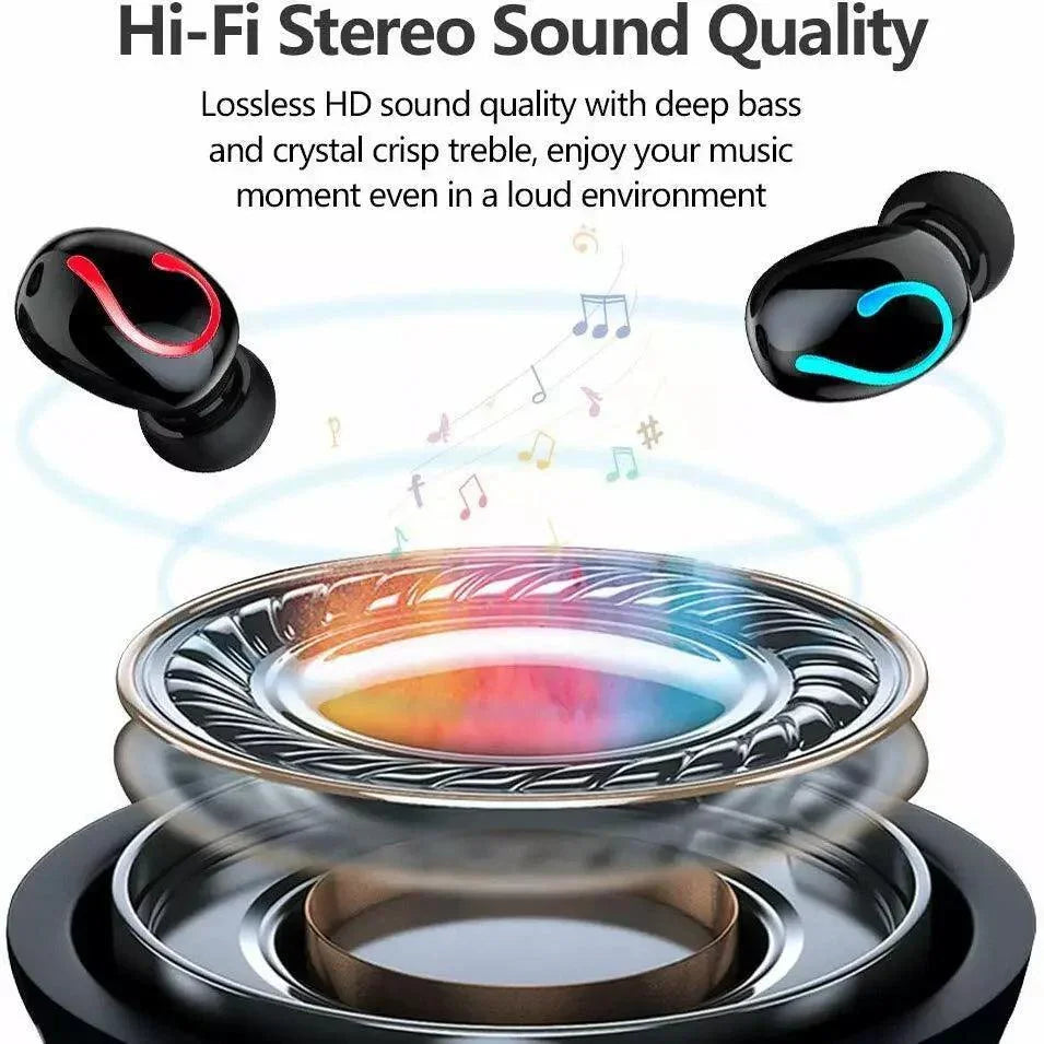 Bluetooth 5.1 Headset TWS Wireless Earphones Mini Earbuds Stereo Headphones IPX7 - Jewelry Store by Erik Rayo