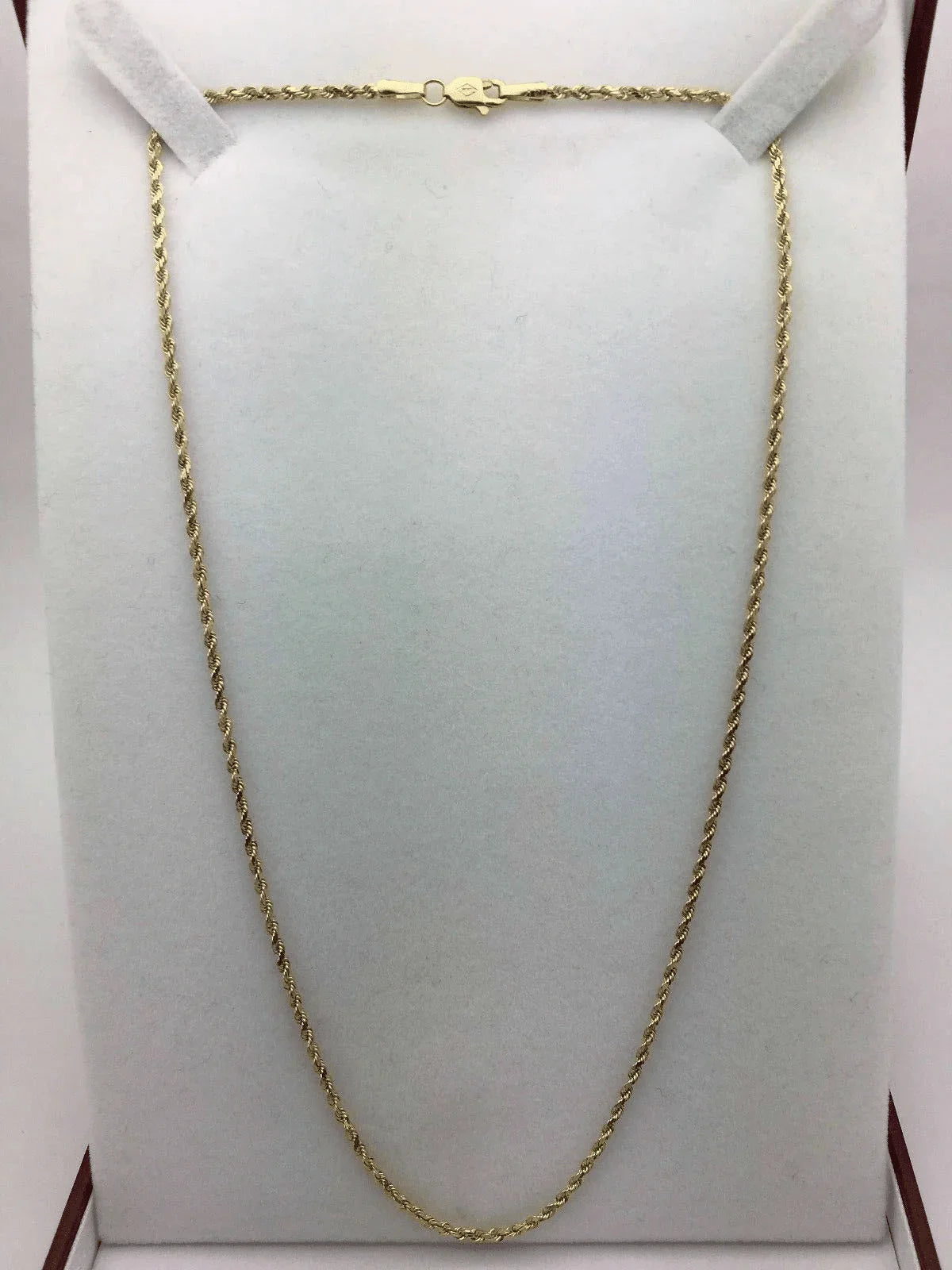 14k Yellow Gold Solid Diamond Cut Rope Chain Necklace 16" 2mm 6 grams - Jewelry Store by Erik Rayo