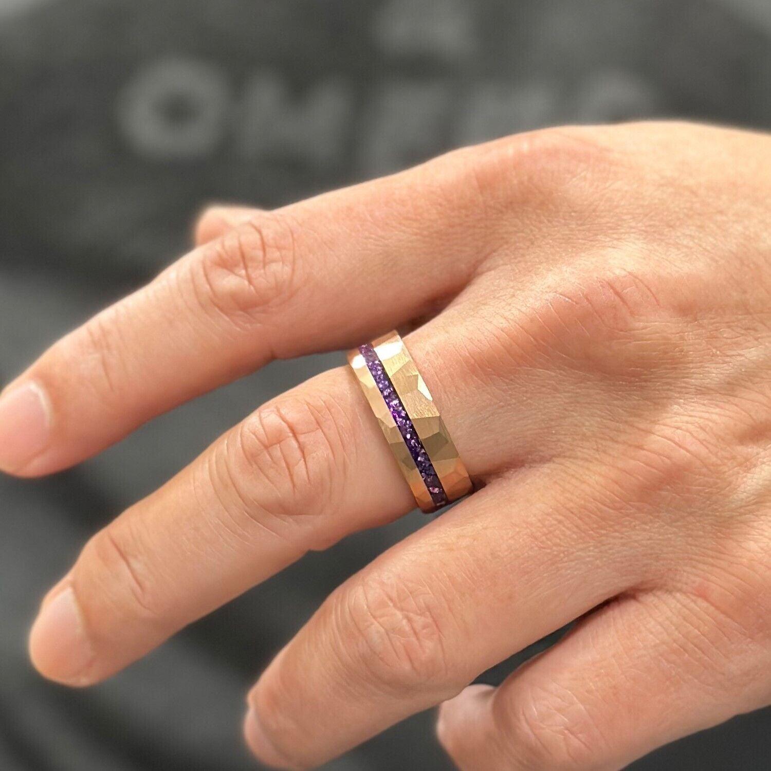 Men's Wedding Band Rings | Wedding Rings for Men & Women | Purple Amethyst Rings - Jewelry Store by Erik Rayo