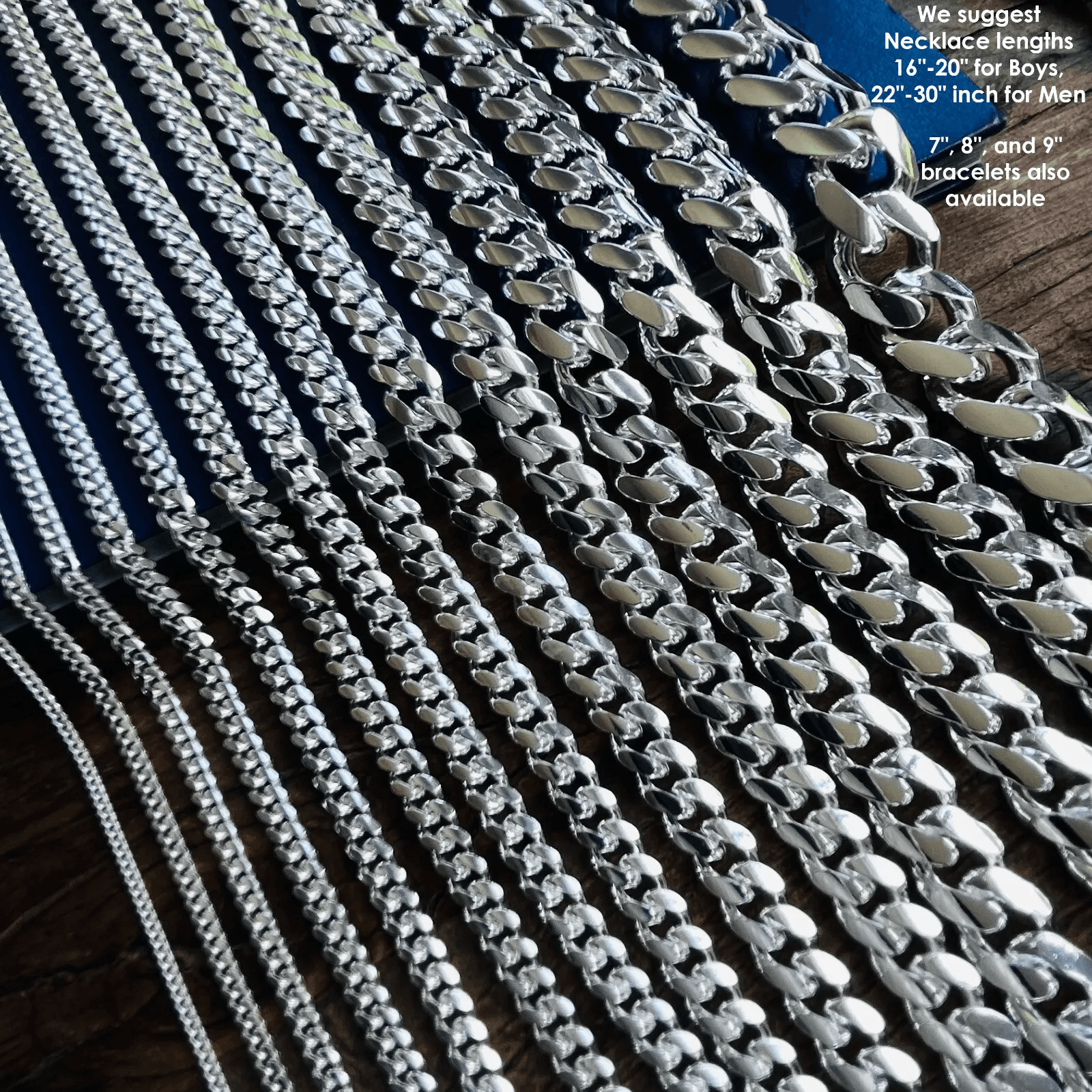 925 Silver Miami Cuban Chains for Men and Women Real Solid Italian 925 Sterling Silver Necklaces - Jewelry Store by Erik Rayo