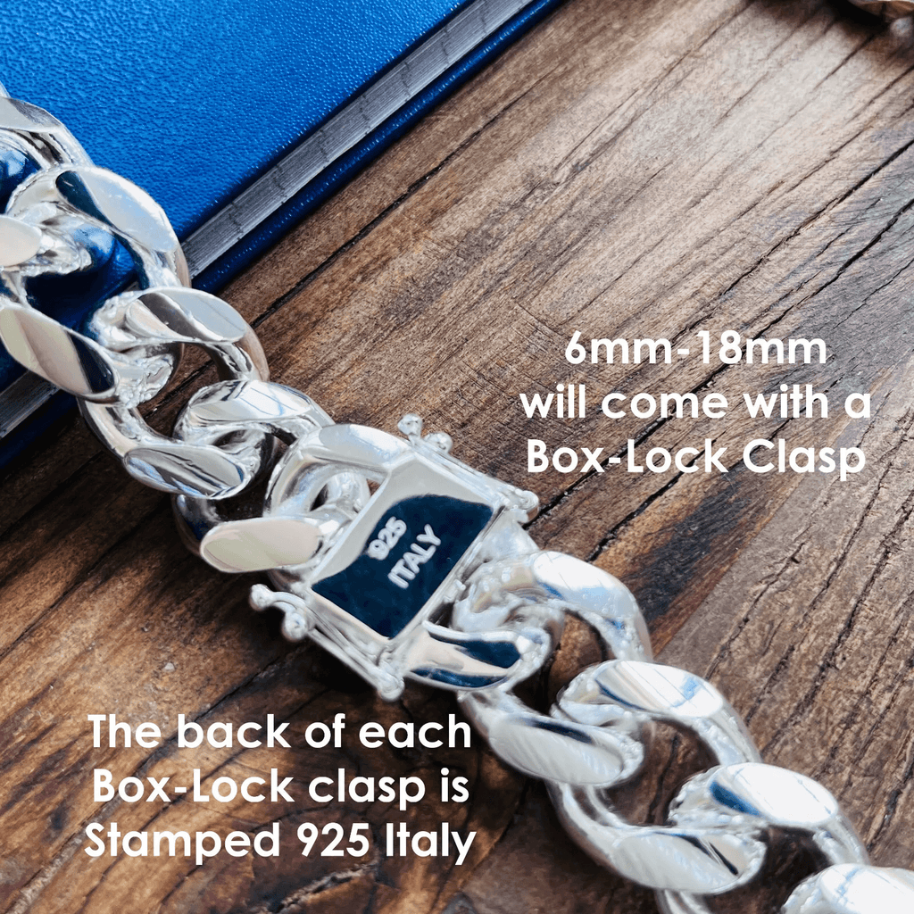 925 Silver Miami Cuban Chains for Men and Women Real Solid Italian 925 Sterling Silver Necklaces - Jewelry Store by Erik Rayo