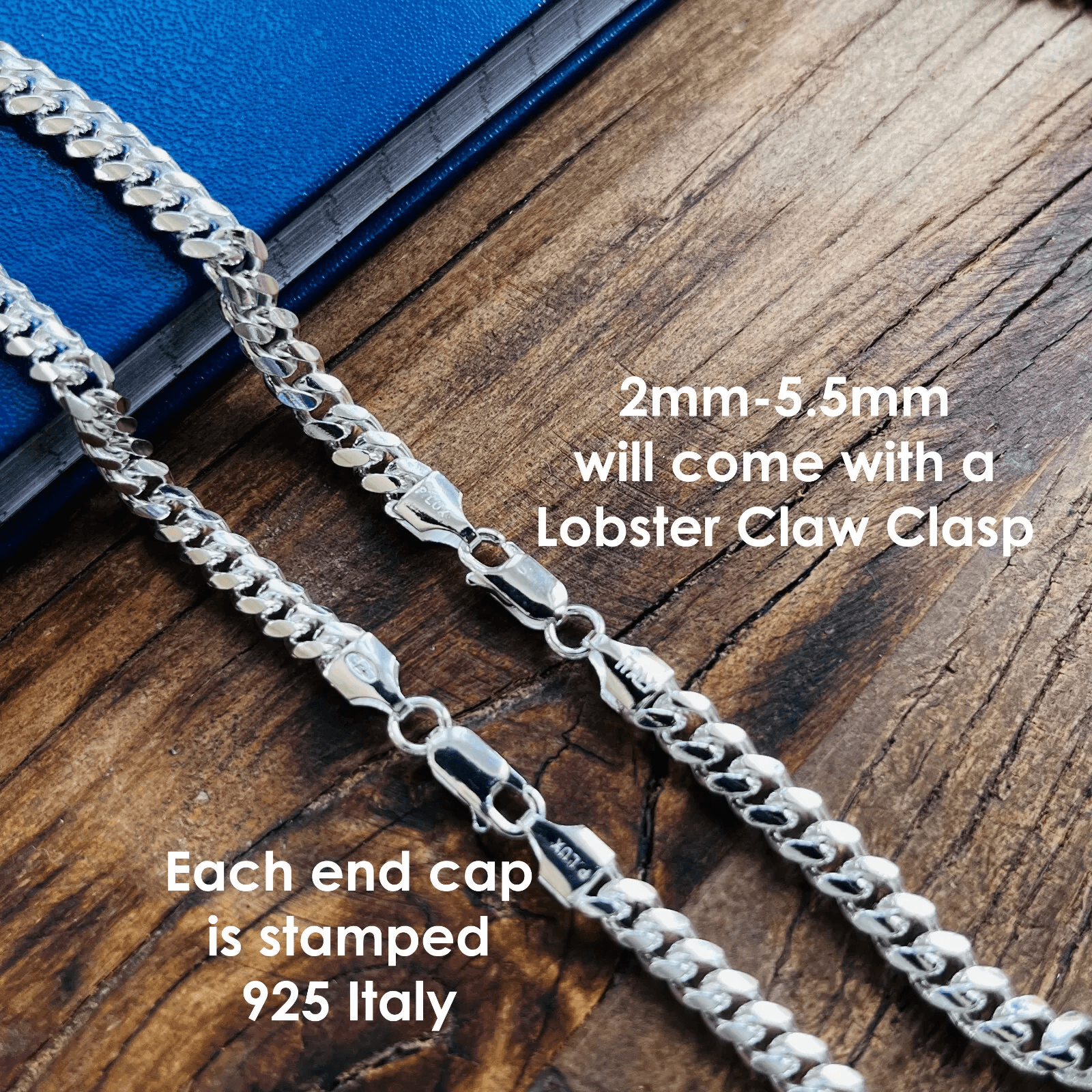 925 Silver Miami Cuban Chains for Men and Women Real Solid Italian 925 Sterling Silver Necklaces - Jewelry Store by Erik Rayo