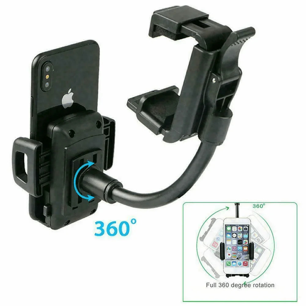 Universal 360° Car Rearview Mirror Mount Stand Holder Cradle For Cell Phone GPS - Jewelry Store by Erik Rayo