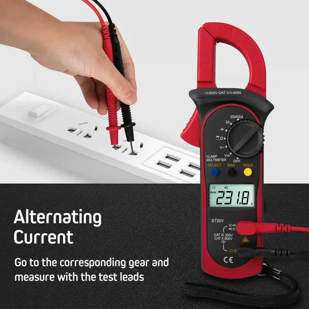 Digital Multimeter Tester AC DC Volt Ohm Amp Clamp Meter Auto Range LCD Handheld - Jewelry Store by Erik Rayo