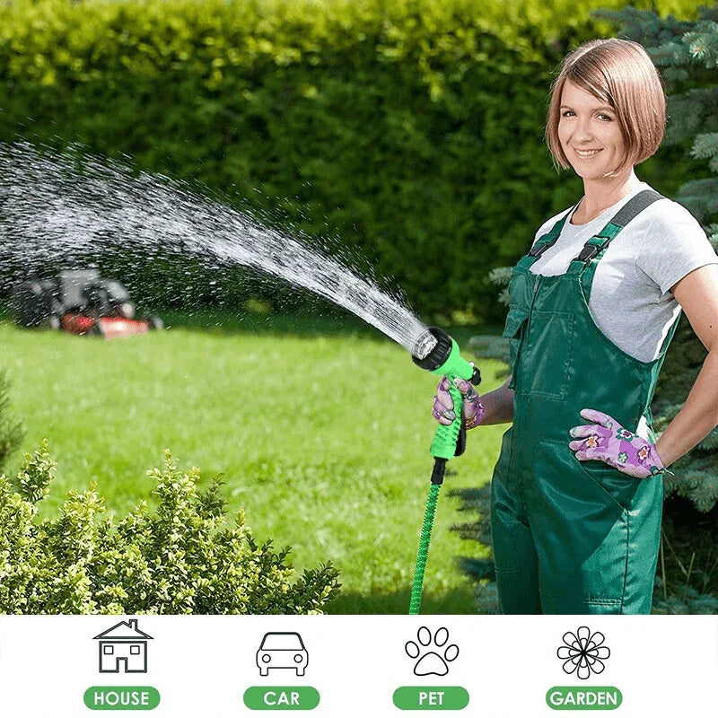 Expanding Expandable Flexible Garden Water Hose w Spray Nozzle 25, 50, 75, 100FT - Jewelry Store by Erik Rayo