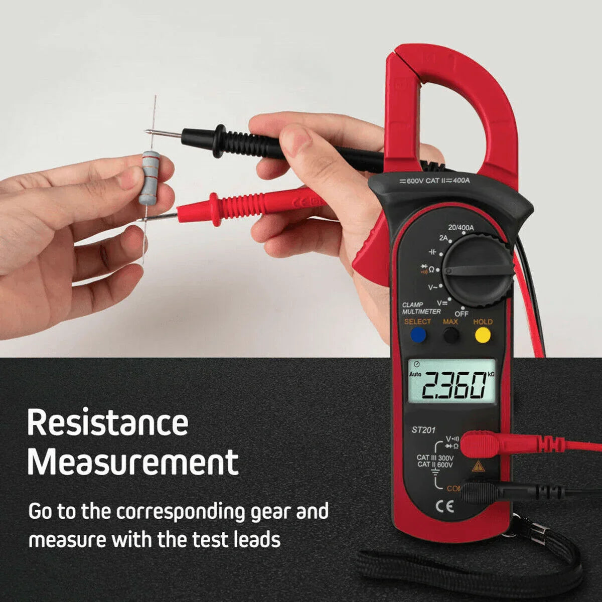 Digital Multimeter Tester AC DC Volt Ohm Amp Clamp Meter Auto Range LCD Handheld - Jewelry Store by Erik Rayo