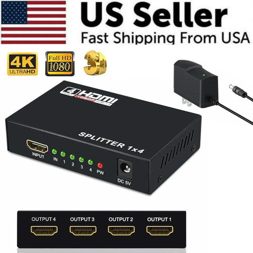 4 Port HDMI 4K Hub Multi Splitter & Amplifier For 3D HDTV 1080P 1X4 1 In 4 Out - Jewelry Store by Erik Rayo