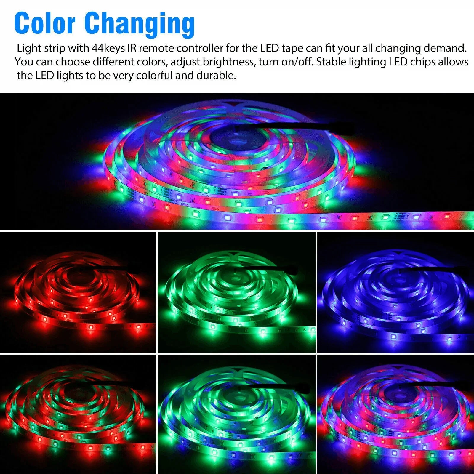 32FT LED Strip Lights Remote Control Bedroom Waterproof for Indoor Outdoor Use - Jewelry Store by Erik Rayo