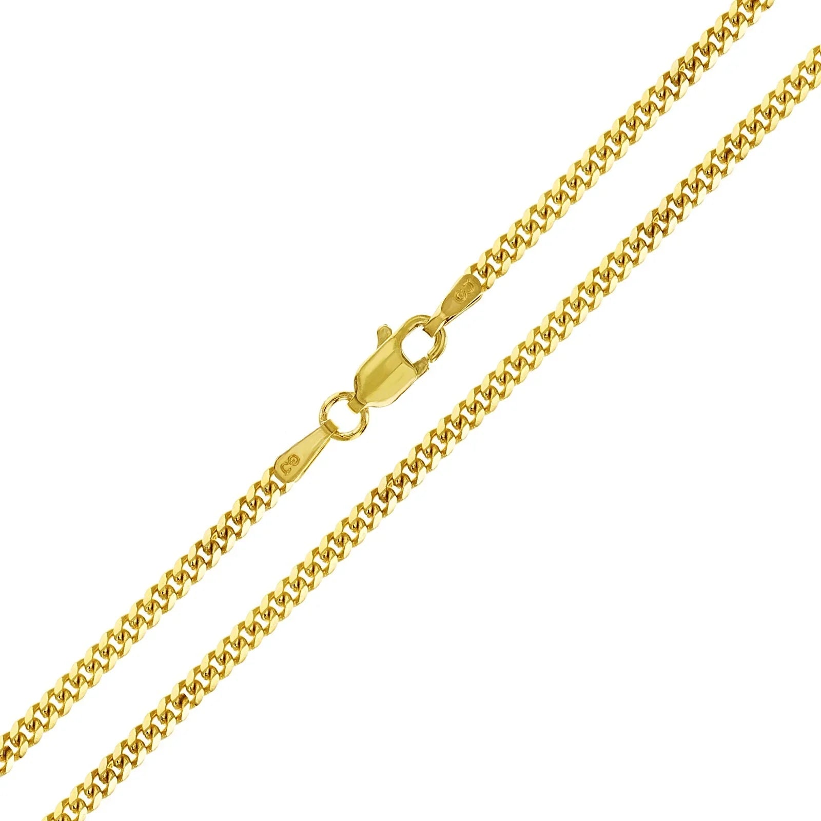 Italian 14k Yellow Gold Solid Miami Cuban Chain Necklace 2mm 18" 6 grams - Jewelry Store by Erik Rayo