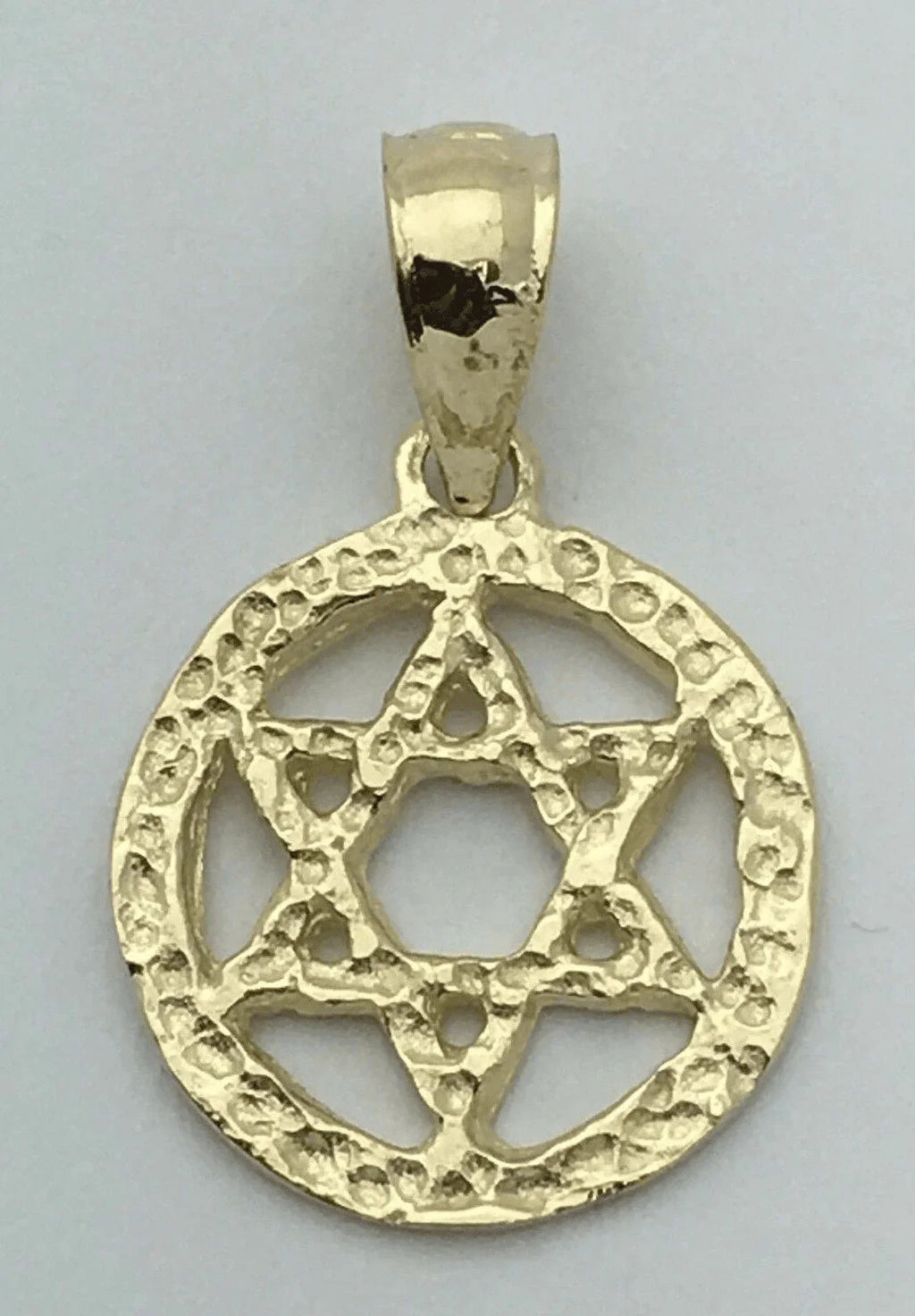 14k Yellow Gold Solid Jewish Star of David Charm Pendant 1.2 grams - Jewelry Store by Erik Rayo