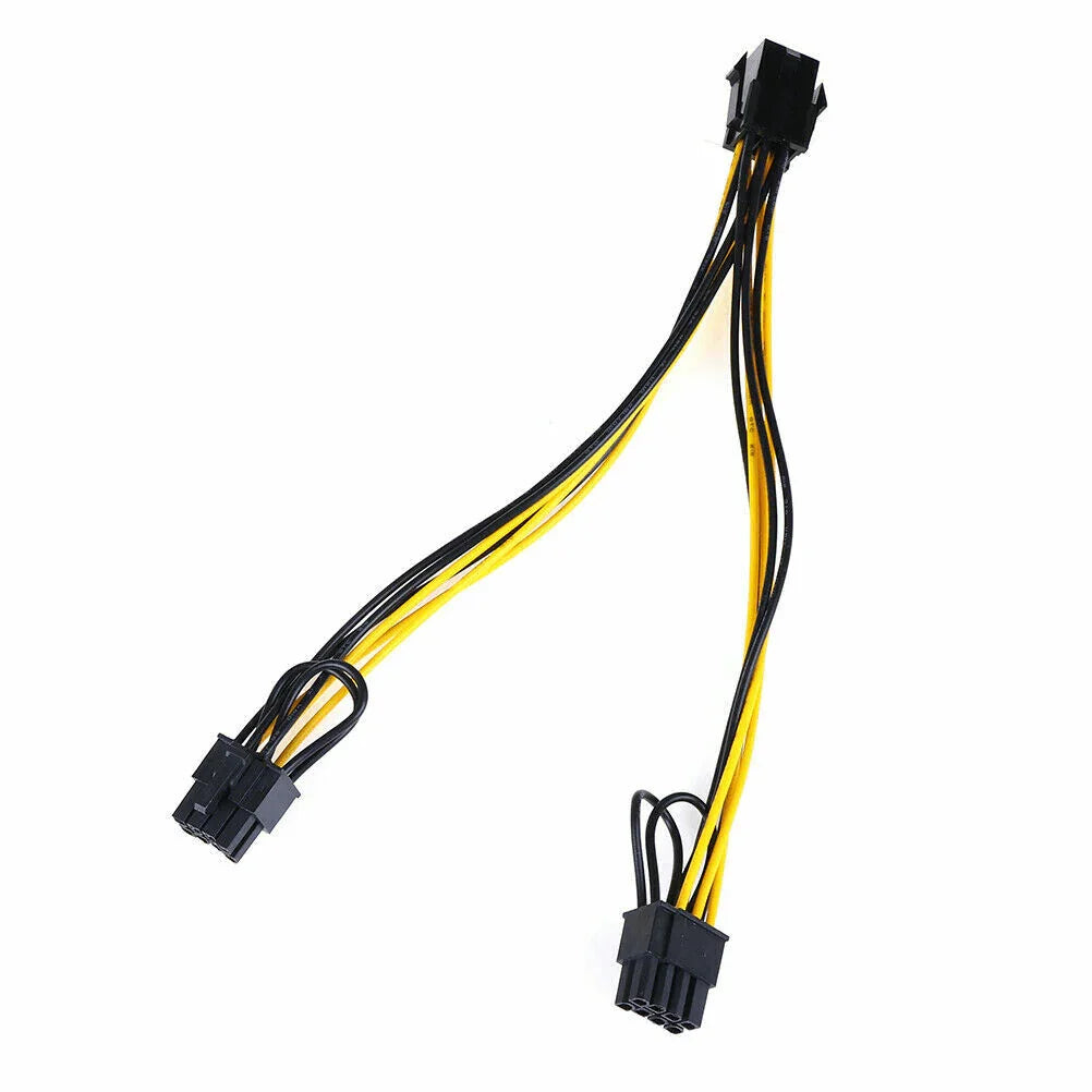 PCI-E 6-pin to 2x 6+2-pin (6-pin/8-pin) Power Splitter Cable PCIE PCI Express US - Jewelry Store by Erik Rayo