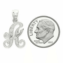 Load image into Gallery viewer, 14k Yellow or White Gold Initial Letter A Alphabet A-Z Charm Pendant
