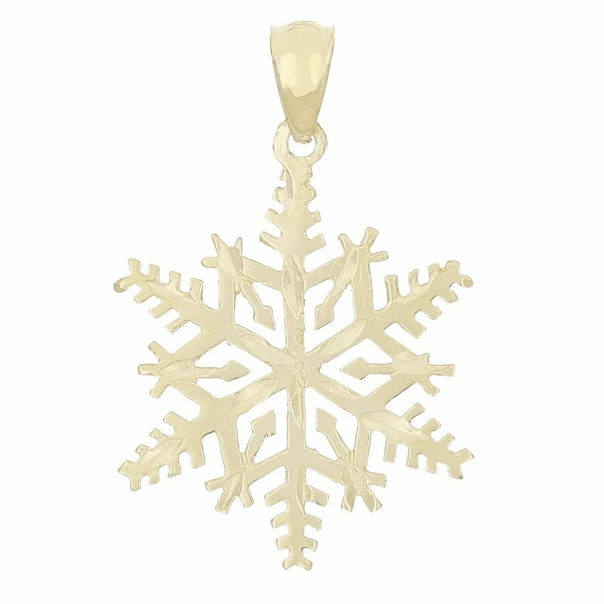 14k Yellow Gold Winter Snow Flake Charm Pendant 1.5 grams - Jewelry Store by Erik Rayo