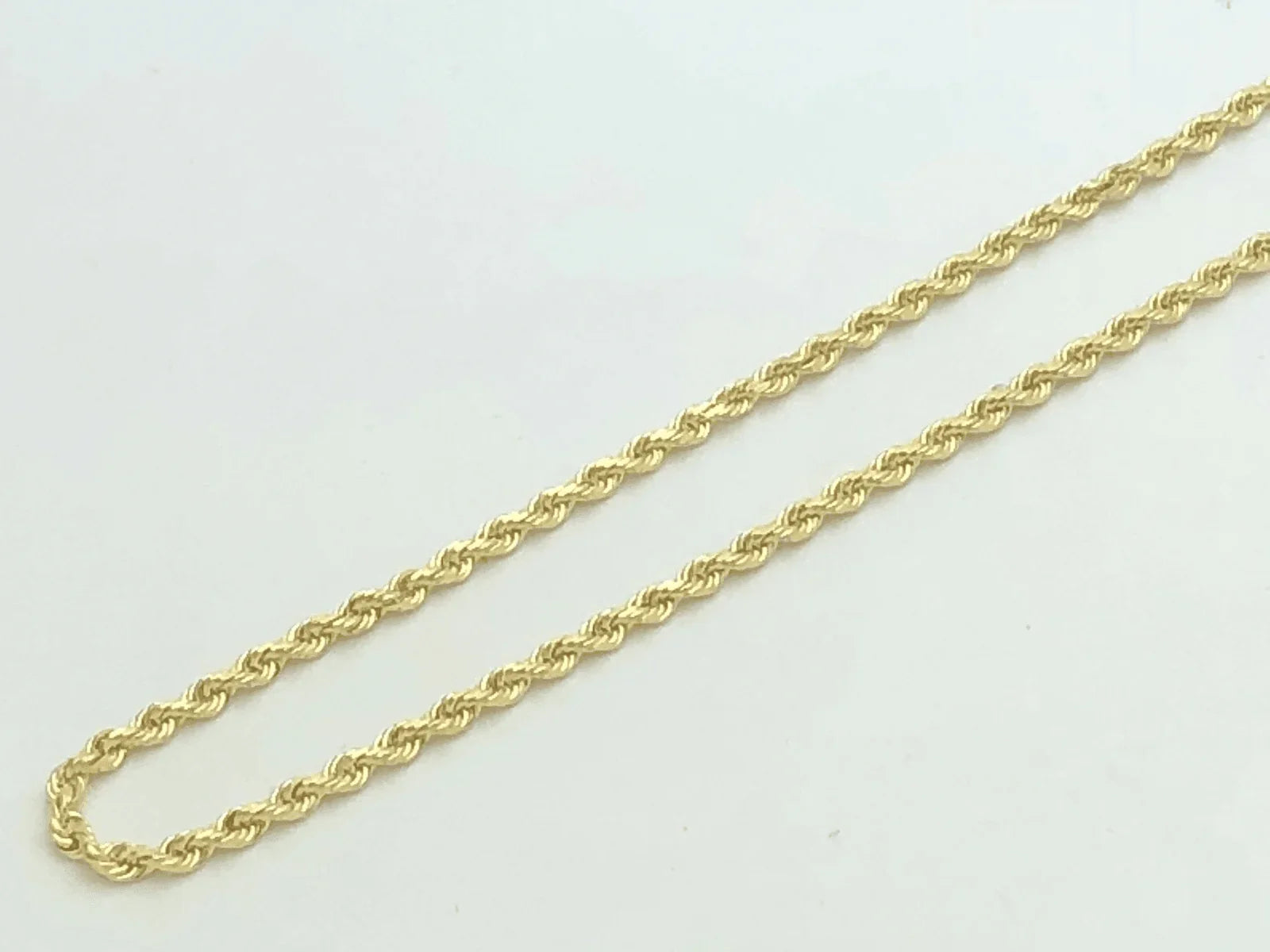 14k Yellow Gold Solid Diamond Cut Rope Chain Necklace 18" 3mm 14 grams - Jewelry Store by Erik Rayo