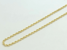 Load image into Gallery viewer, 14k Yellow Gold Solid Diamond Cut Rope Chain Necklace 18&quot; 3mm 14 grams
