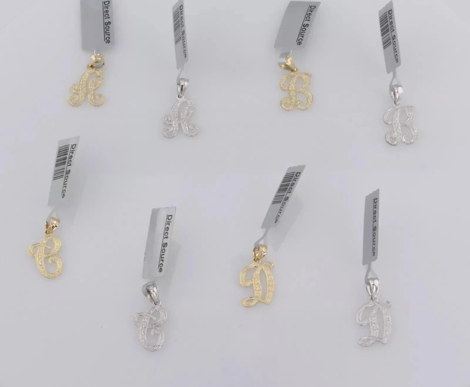 14k Yellow or White Gold Initial Letter N Alphabet A-Z Charm Pendant - Jewelry Store by Erik Rayo
