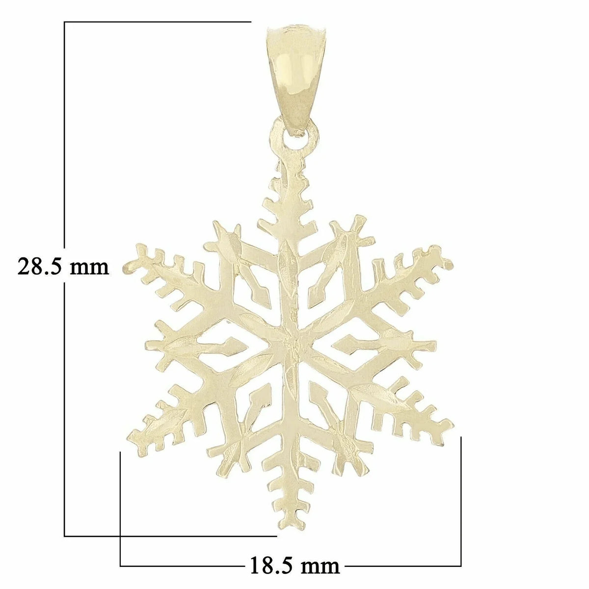 14k Yellow Gold Winter Snow Flake Charm Pendant 1.5 grams - Jewelry Store by Erik Rayo