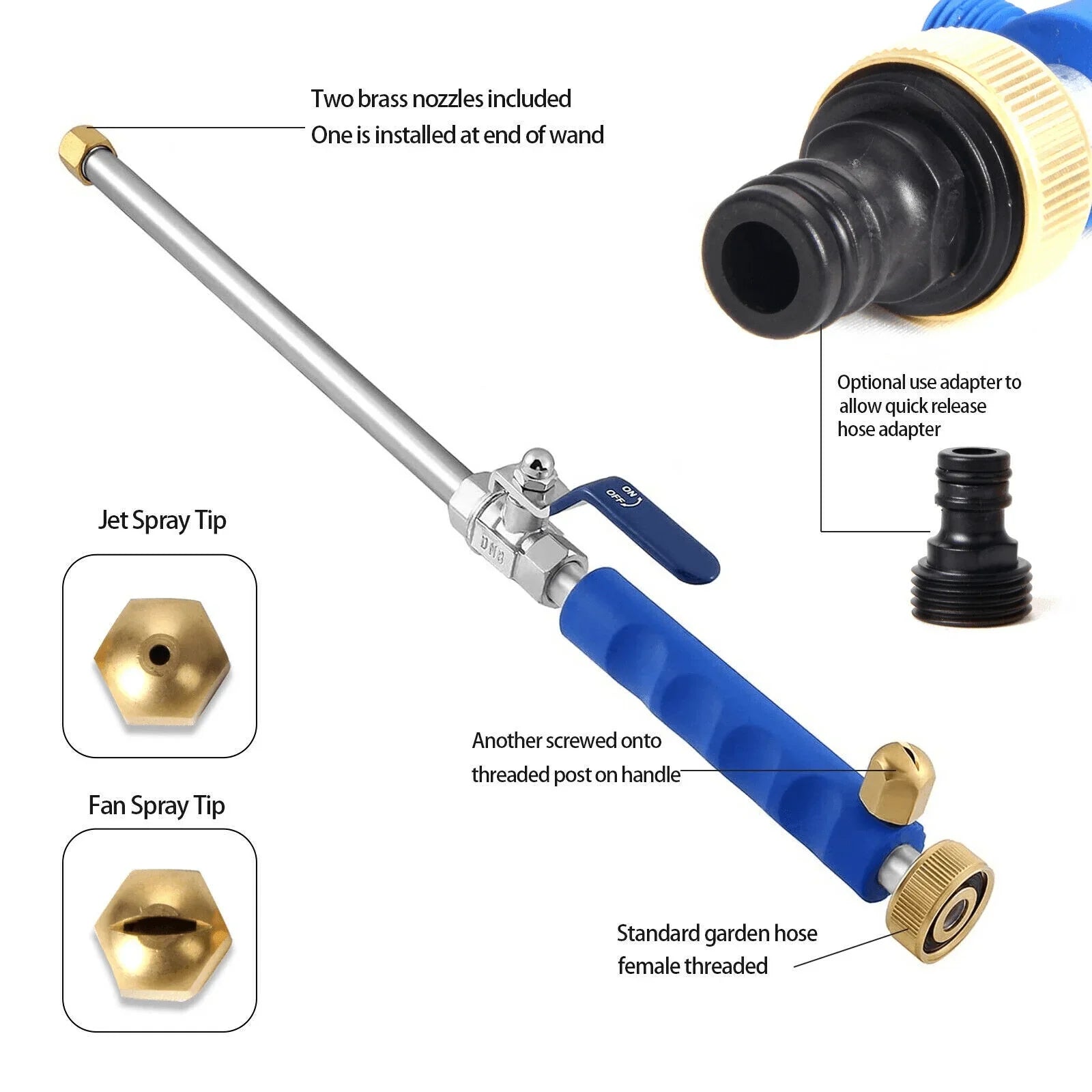 High Pressure Power Washer Water Spray Gun Nozzle Wand Attachment Garden Hose - Jewelry Store by Erik Rayo