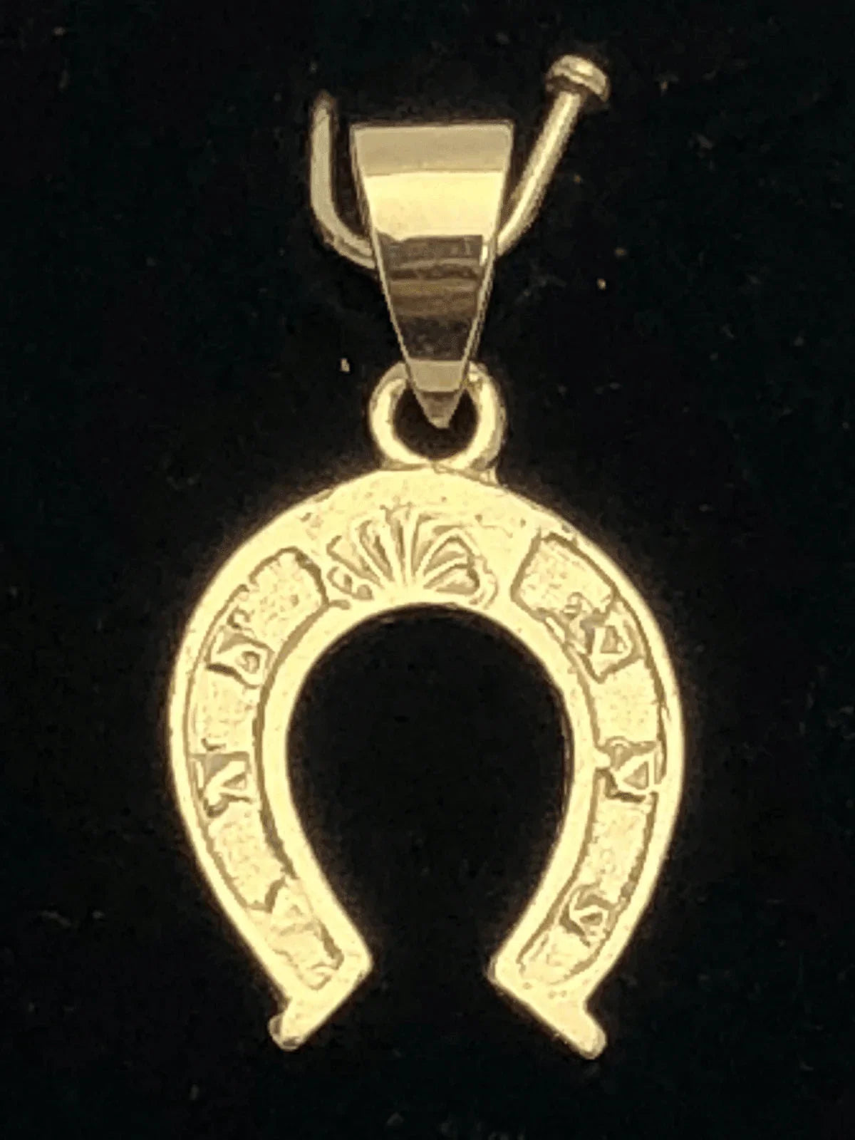 14k Yellow Gold Solid Small Horse Shoe Charm Pendant 1 gram - Jewelry Store by Erik Rayo