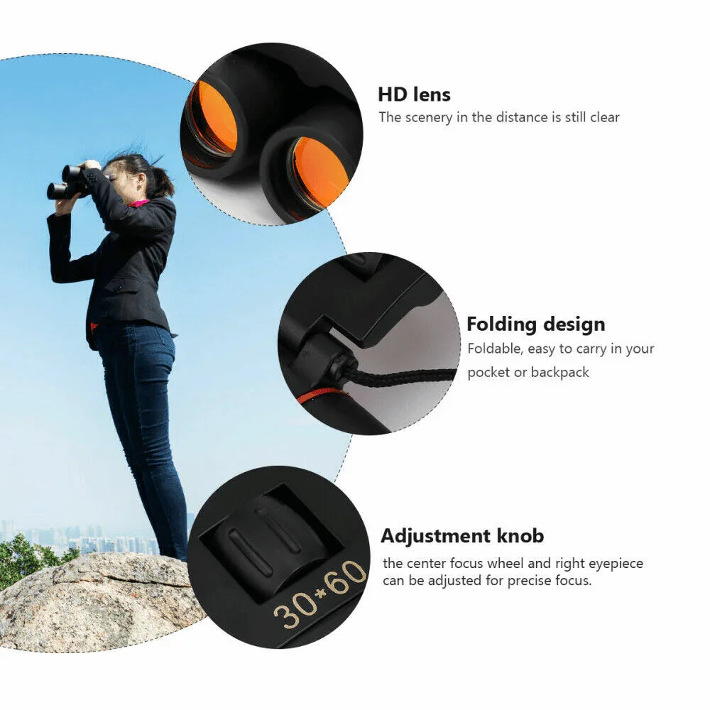 Binoculars 30x60 Zoom Outdoor Travel Compact Folding Telescope Hunting Day/Night - Jewelry Store by Erik Rayo