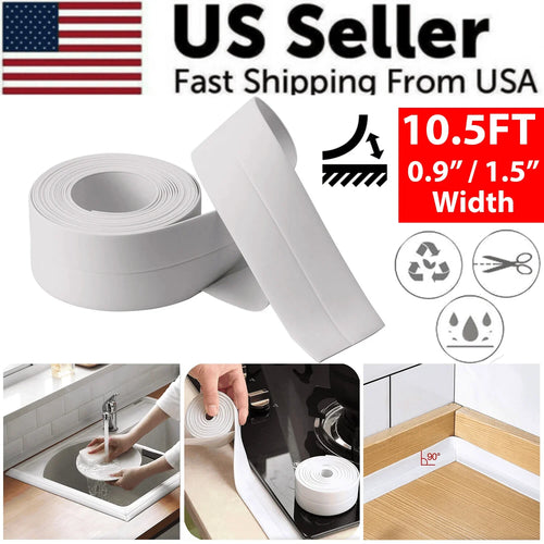 10.5FT PVC Self Adhesive Caulk Sealing Strip Tape For Kitchen Wall Sink Toilet - Jewelry Store by Erik Rayo