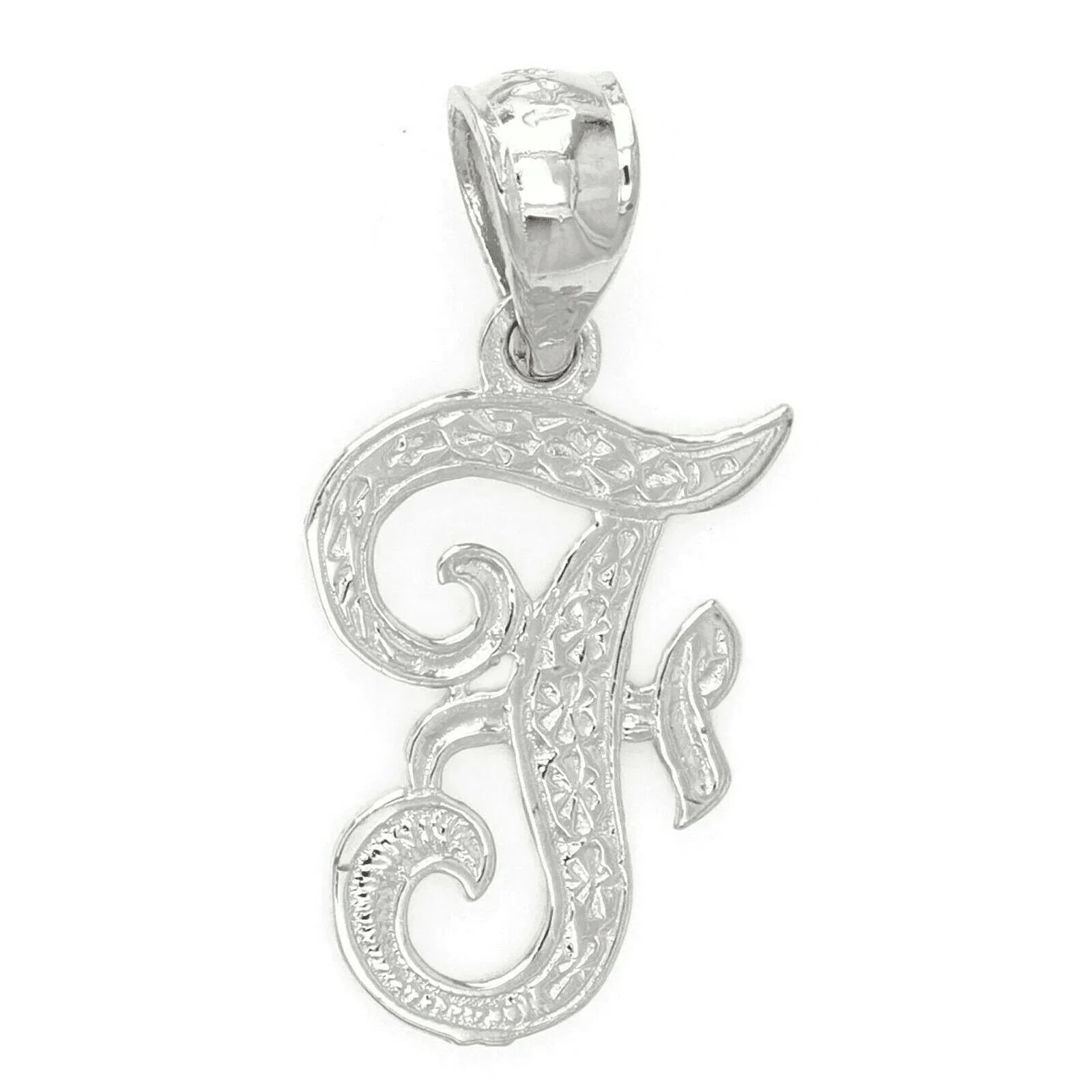 14k Yellow or White Gold Initial Letter Charm Pendant Alphabet A-Z Available - Jewelry Store by Erik Rayo